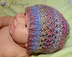 ePattern: Garter Eyelet Baby Beanie - Main Image