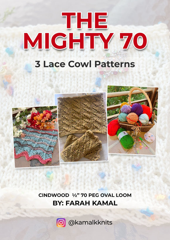 Kamalkknits eBook: The Mighty 70 Lace Cowl Patterns Pattern