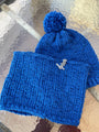 Loom Knit ePattern: Cobalt Blue Hat/ Cowl Set