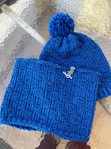 Kamalkknits Loom Knit ePattern: Cobalt Blue Hat/ Cowl Set Patterns