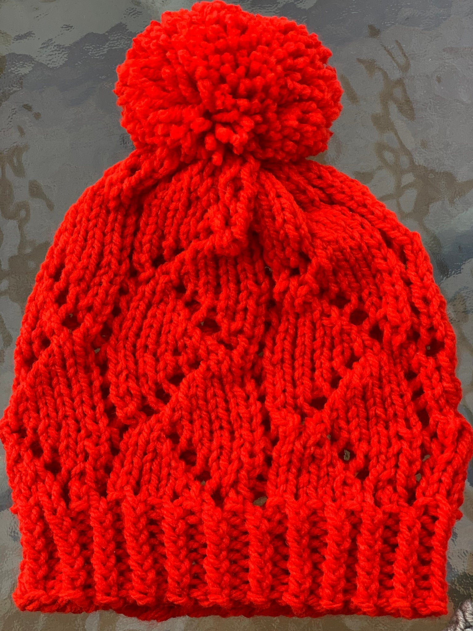 Loom Knit Cables in Color Hat