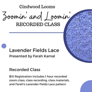 Kamalkknits Recorded Zoom Class: Lavender Fields Lace Zoom Class Class
