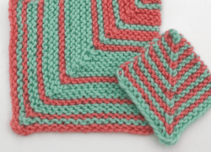 Kristen Mangus Loom Knit ePattern: Striped Mitered Square Pattern