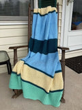Laurie Schue Loom Knit ePattern:  Beachy "It's a Shore Thing!" Afghan Patterns