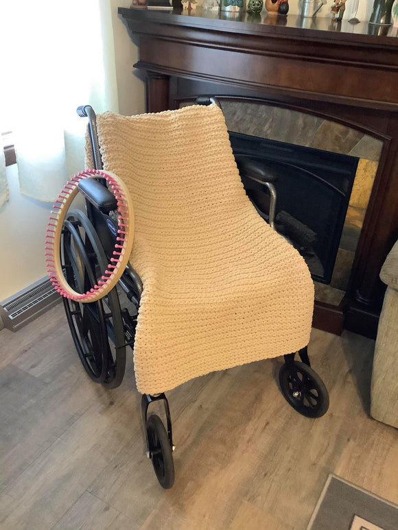 Laurie Schue Loom Knit ePattern: Bliss Wheelchair Afghan Pattern