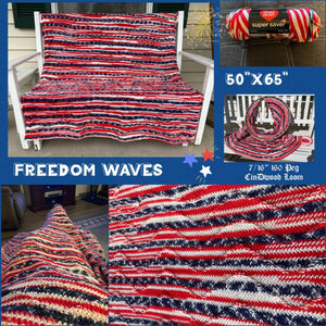 Laurie Schue Loom Knit ePattern: Freedom Waves Afghan Patterns