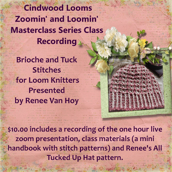 Renee Van Hoy Recorded Zoom Class: Brioche and Tucked Stitches