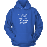 teelaunch If I can't bring my loom I'm not going! (small loom) Large Print Hoodie Loom Knitting Swag Unisex Hoodie / Royal Blue / S Looming Swag