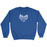 teelaunch Looming is a Work of Heart Crewneck Sweatshirt Swag Crewneck Sweatshirt / Royal / S Looming Swag