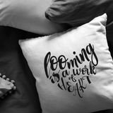 teelaunch Looming is a Work of Heart Pillow Black Swag Pillows