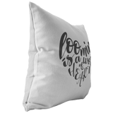 teelaunch Looming is a Work of Heart Pillow Dark Grey Swag Pillows