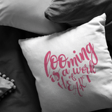 teelaunch Looming is a Work of Heart Pillow Dark Pink Swag Pillows