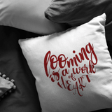 teelaunch Looming is a Work of Heart Pillow Dark Red Swag Pillows