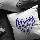teelaunch Looming is a Work of Heart Pillow Navy Swag Pillows
