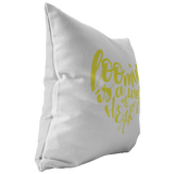 teelaunch Looming is a Work of Heart Pillow Yellow Swag Pillows