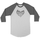 teelaunch Looming is a Work of Heart Raglan T-Shirt Swag Canvas Unisex 3/4 Raglan / White/Asphalt / S Looming Swag