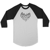 teelaunch Looming is a Work of Heart Raglan T-Shirt Swag Canvas Unisex 3/4 Raglan / White/Black / S Looming Swag
