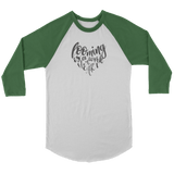 teelaunch Looming is a Work of Heart Raglan T-Shirt Swag Canvas Unisex 3/4 Raglan / White/Evergreen / S Looming Swag