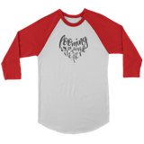teelaunch Looming is a Work of Heart Raglan T-Shirt Swag Canvas Unisex 3/4 Raglan / White/Red / S Looming Swag