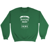 teelaunch Looming Mom is Cooler with Loom\Yarn Crewneck Sweatshirt Swag Crewneck Sweatshirt / Irish Green / S Looming Swag