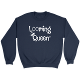 teelaunch Looming Queen Crewneck Sweatshirt Loom Knitting Swag Crewneck Sweatshirt / Navy / S Looming Swag